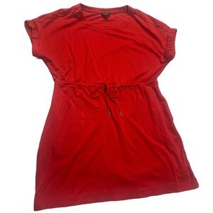 💚 Rachel Roy Red Drawstring Waist T-Shirt Dress - Size XL/TG